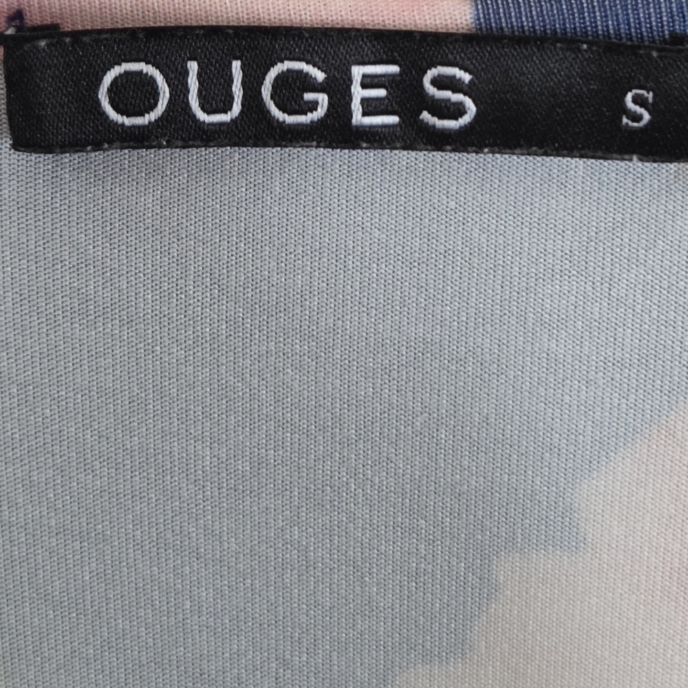 Ouges | Navy Blue Pink Floral Surplice Crossover … - image 3